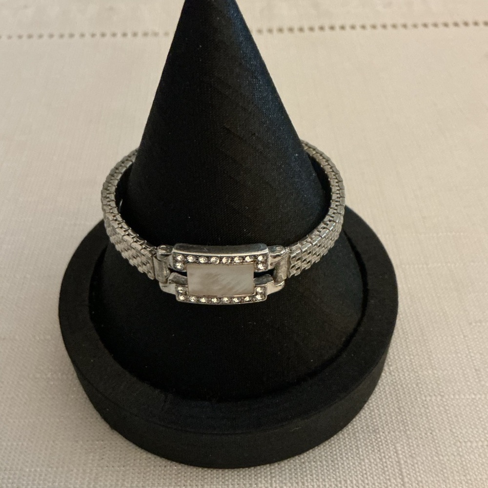 Monet Vintage Silver Tone Expansion Bracelet